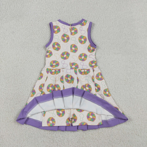 GSD2867 RTS girl clothes Mardi Gras Sports Dress yoga clothes atheletic clothes