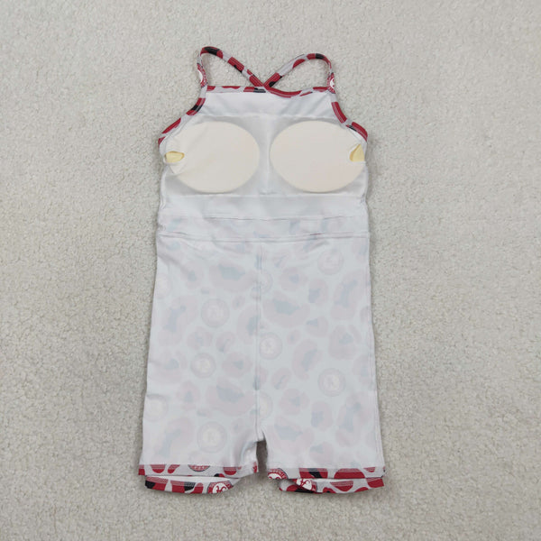 GSD3635 RTS toddler clothes state camo sports clothes girl yoga summer dress