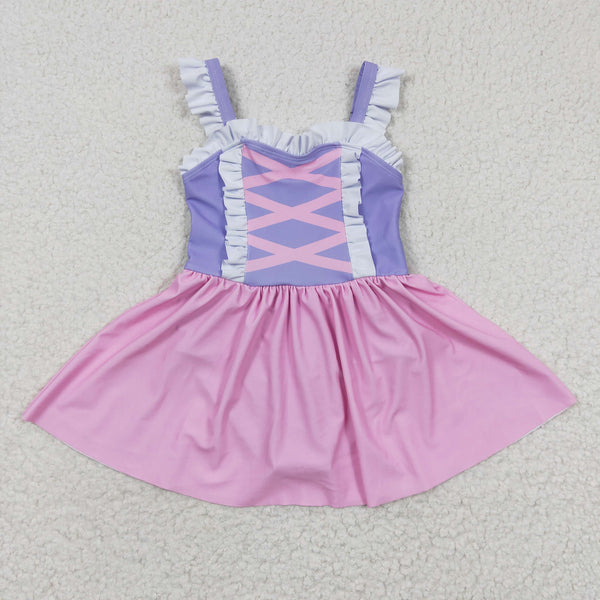 S0133 baby girl clothes princess swimsuit swimwear 1