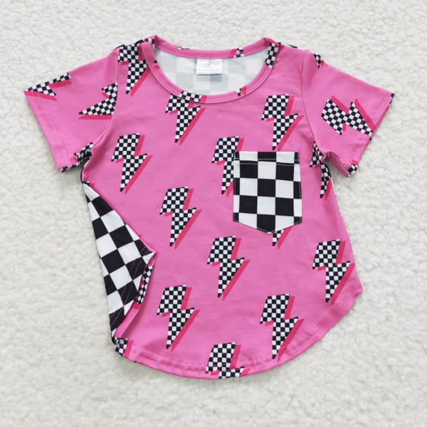 GT0227 toddler girl clothes pink girl summer tshirt