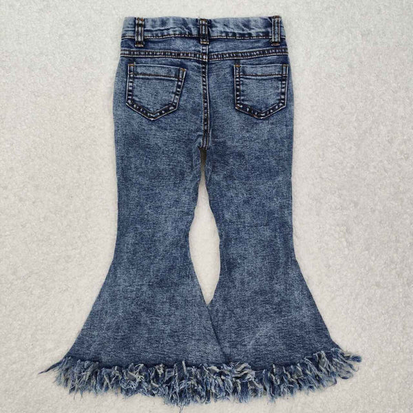 P0132 USA warehouse 25.5.16 RTS teenage girls clothing girls bell bottom pants blue girl jeans