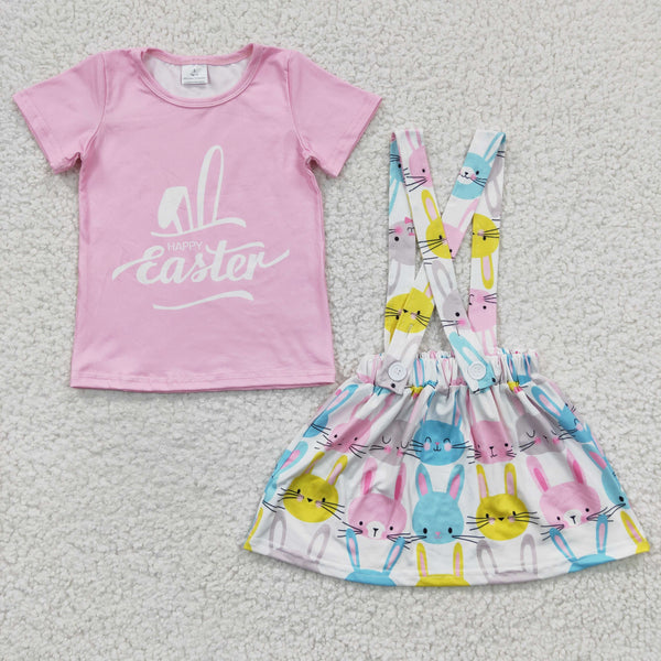 GSD0236  kids clothes girls bunny easter skirt outfit