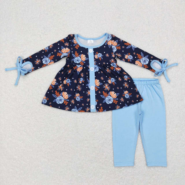 GLP0756 toddler girl clothes outfit floral girl winer outfit