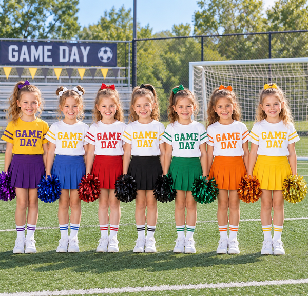 RTS girl clothes girl summer set  vinyl game day girl summer short skirt set sports clothes-2025.9.4