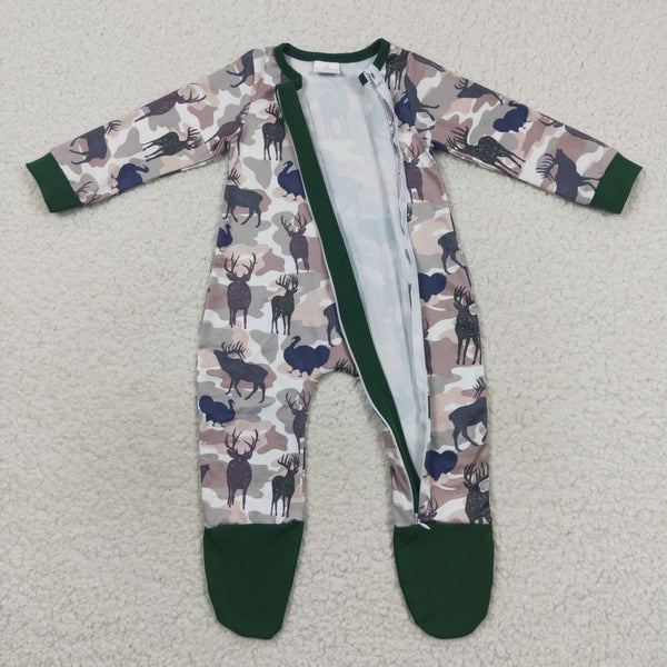LR0519 baby boy clothes deer boy winter romper