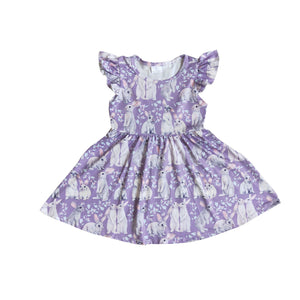 D4-18 toddler girl clothes purple bunny twirl dress easter dress-promotion 2024.1.13 $5.5