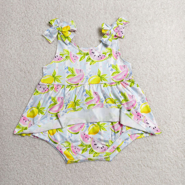 SR4135 RTS baby clothes watermelon toddler girl summer bubble