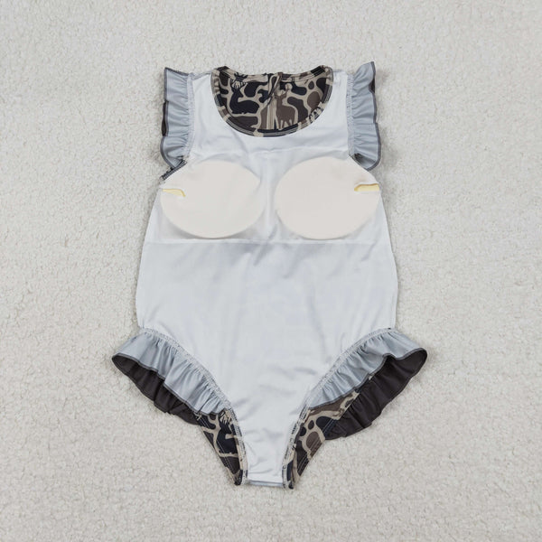 S0597 RTS girl clothing camo girl swim suit summer swim clothing hunting clothes