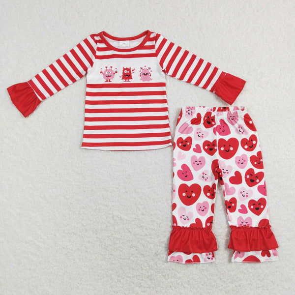 GLP1122 baby girl clothes girl monster toddler valentines day  outfit