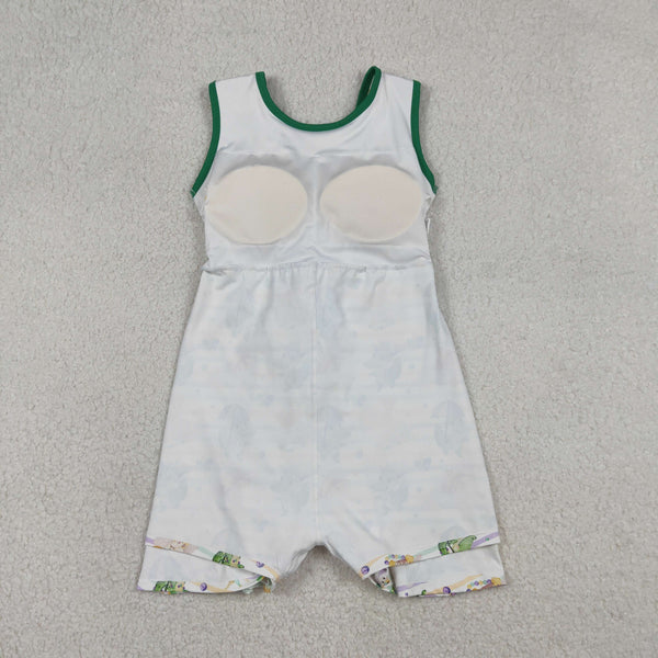 GSD2950 RTS toddler clothes cartoon girl summer sports dresses girl yoga summer dress