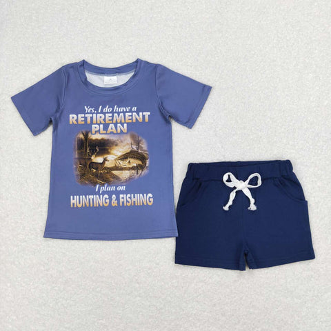 BSSO0478 baby boy clothes boy summer outfit toddler summer shorts set