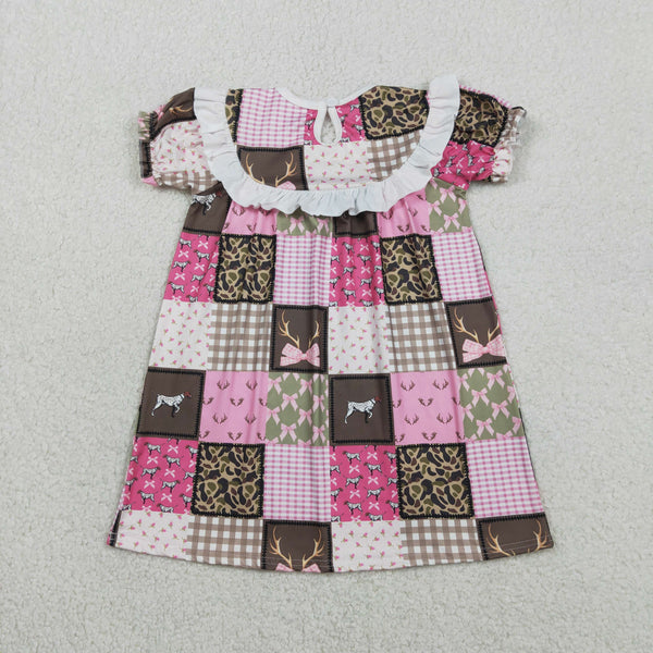 GSD3484 RTS  toddler girl clothes daddy’s girl smock print girl summer dress