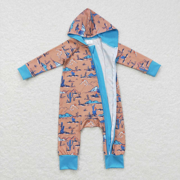 LR0702 baby boy clothes western boy winter romper boy hoodies romper