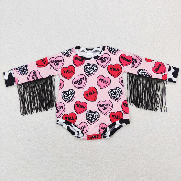 LR0815 baby girl clothes heart girl valentines day bubble