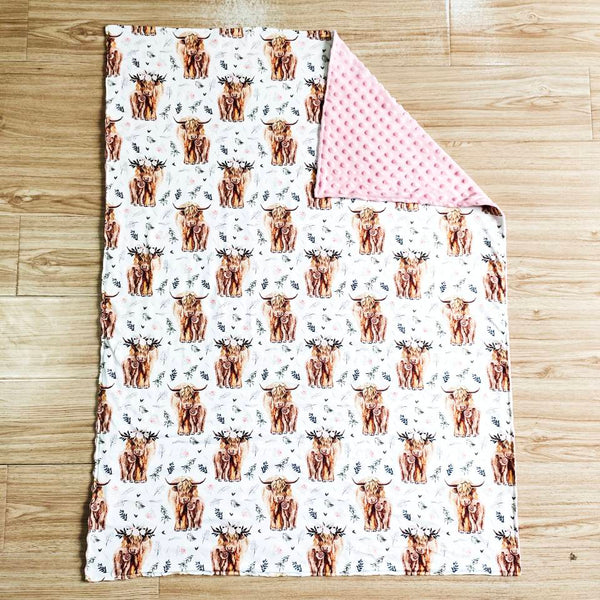 6 B6-34 baby cow newborn blanket