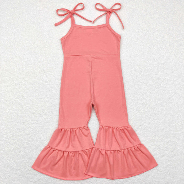 SR0715 kids clothes girls pink toddler summer jumpsuit