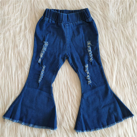 girl blue denim long pants pants jeans