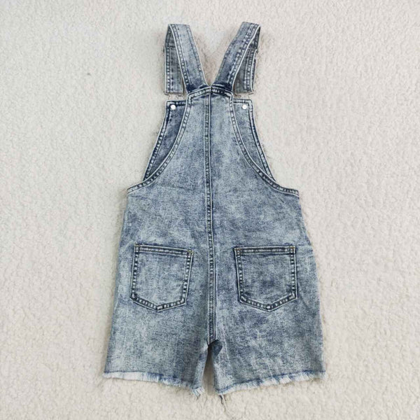 SS0023 kids clothes summer denim cow overalls jumpsuit