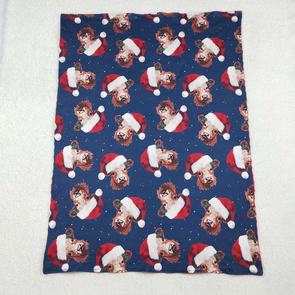 BL0088 RTS baby blanket cow baby minky christmas blanket