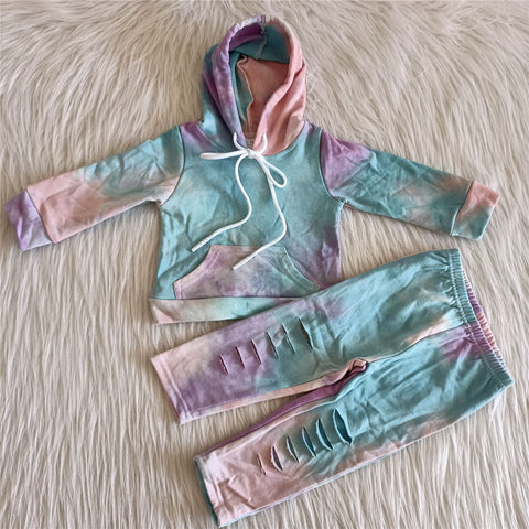 6 A30-26 girl winter sweater tie dye long sleeve set-promotion 2023.12.23