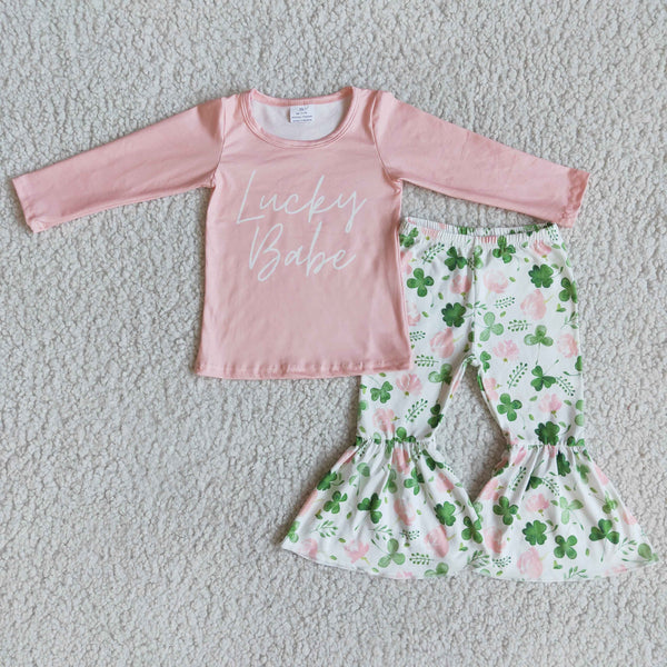 6 B2-25 toddler girl clothes St. Patrick lucky babe bells set-promotion 2024.1.13 $5.5