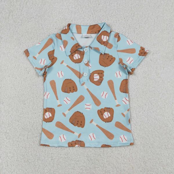 BT1579 RTS boy summer clothes blue baseball buttoms boy summer tshirt sports clothing