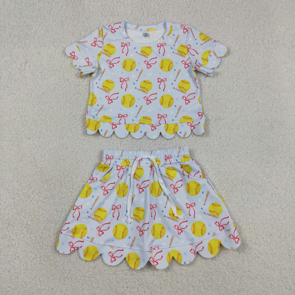 GSD3655 RTS toddler clothes baseball girl yoga summer set summer shorts set sports clothing