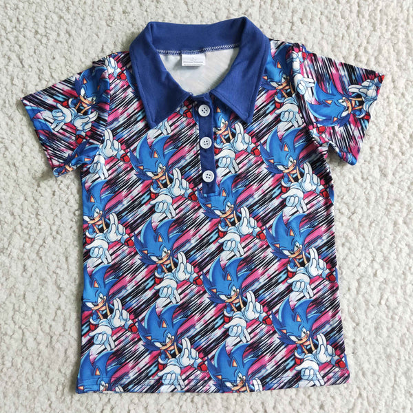 BT0027 boy blue short sleeve top