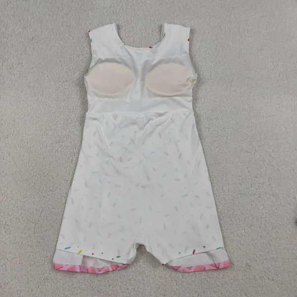 GSD3594 RTS  toddler clothes ice cream sprinkles girl yoga summer dress sports dresses