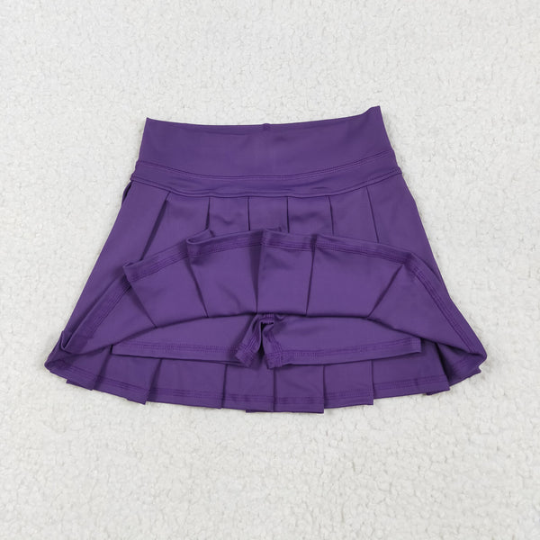 GLK0086 RTS girls clothes purple girl yoga shots skirt atheletic clothes