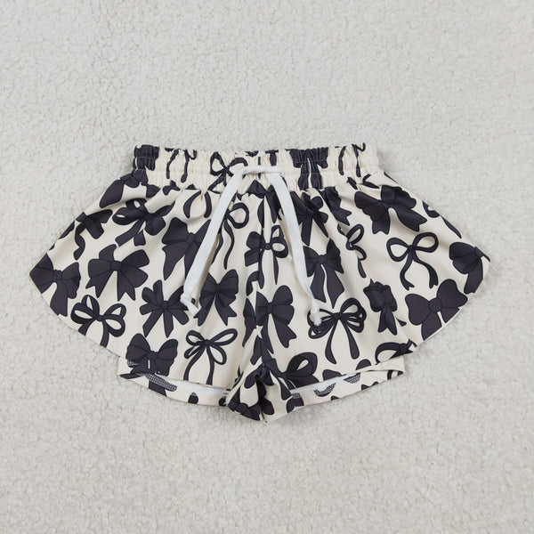 SS0770 RTS baby girl clothes bow print girl yoga summer shorts