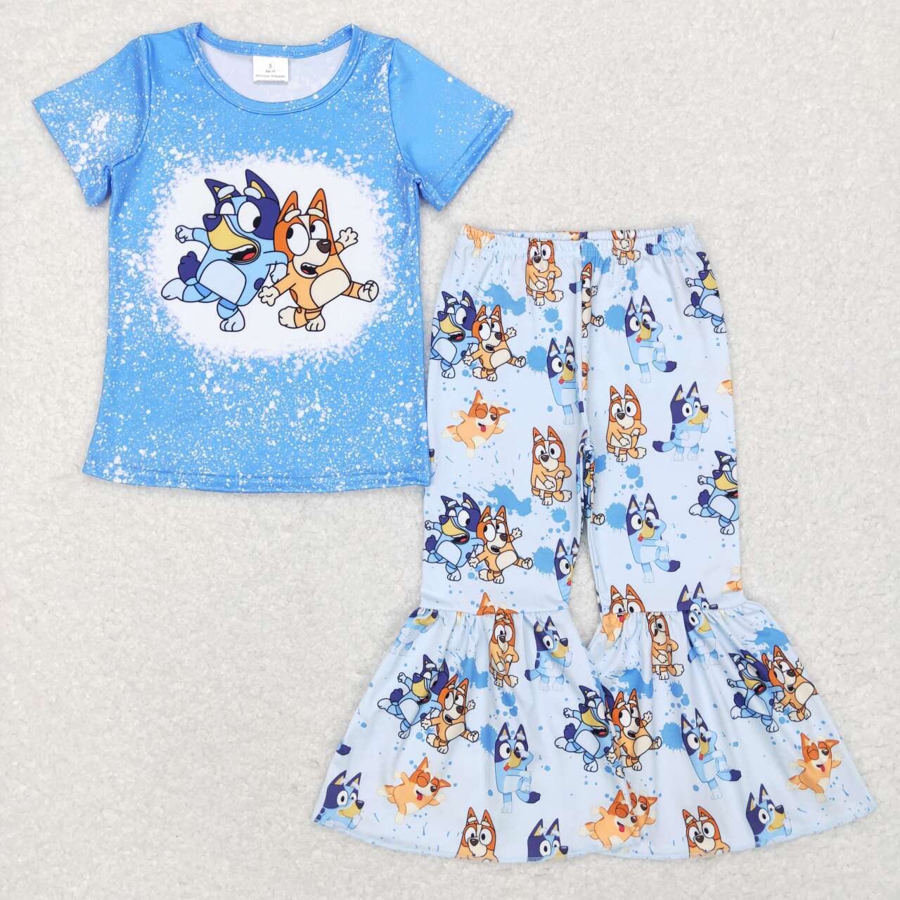 GSPO1059 baby girl clothes blue dog girl fall spring outfit