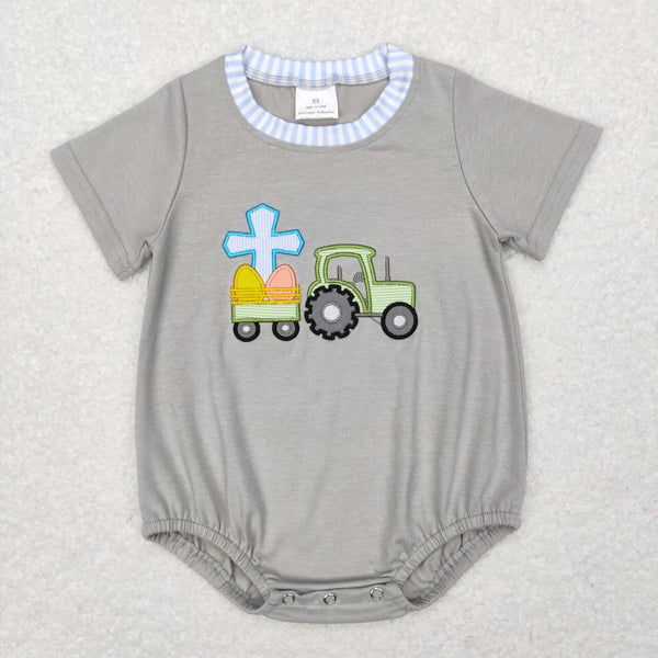 SR0490 baby girl clothes egg cross embroidery toddler easter clothes