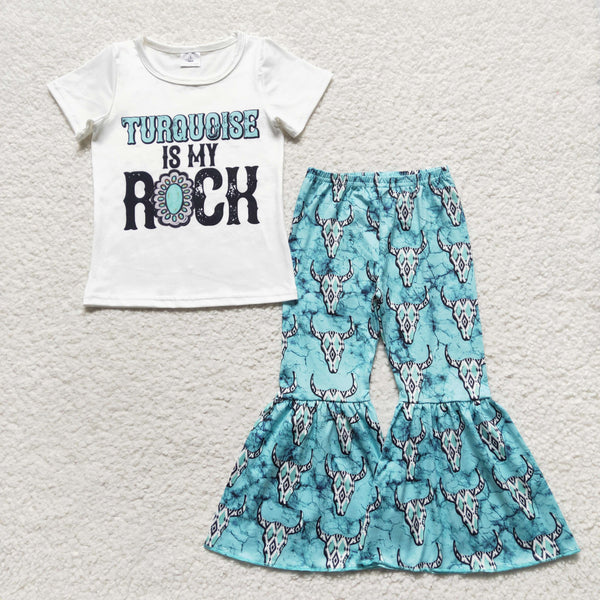GSPO0545 baby girl clothes girl bell bottom outfit