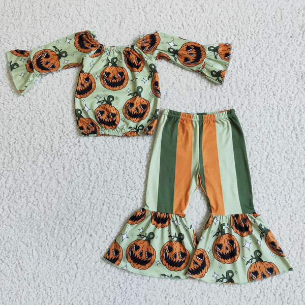 GLP0023 girl halloween pumpkin long sleeve outfits-promotion 2024.9.28 $5.5