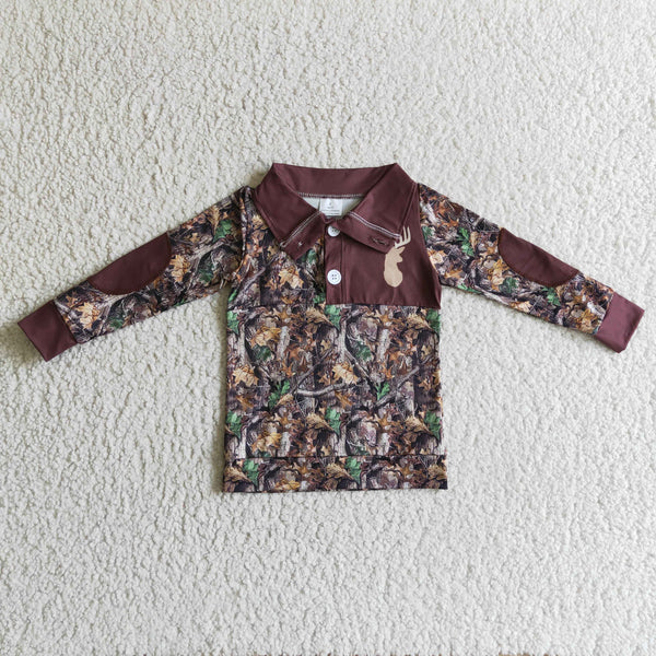 BT0078 baby boy clothes camo shirt