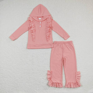 GLP0894 baby girl clothes girl winter outfit cotton set girl hoodies set