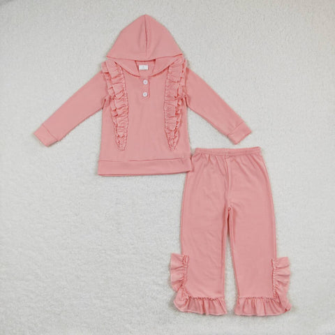 GLP0894 baby girl clothes girl winter outfit cotton set girl hoodies set