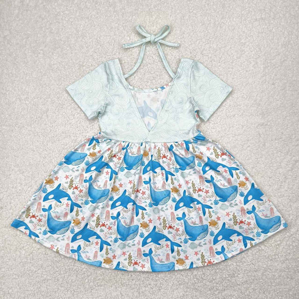 GSD2011 RTS toddler clothes whale girl summer dress