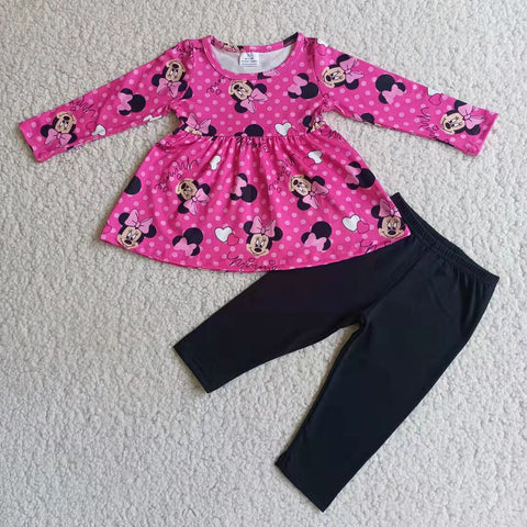 6 B1-1 girl pink winter black long sleeve set--promotion 2024.12.28 $2.99