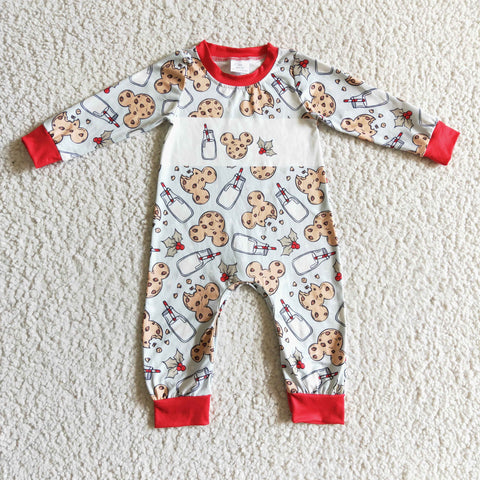 LR0201 baby boy clothes milk christmas romper