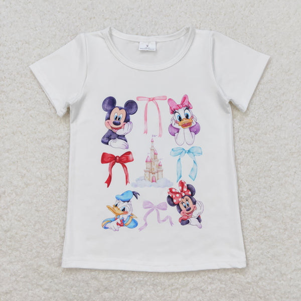GT0570 RTS baby girl clothes cartoon mouse girl summer tshirt