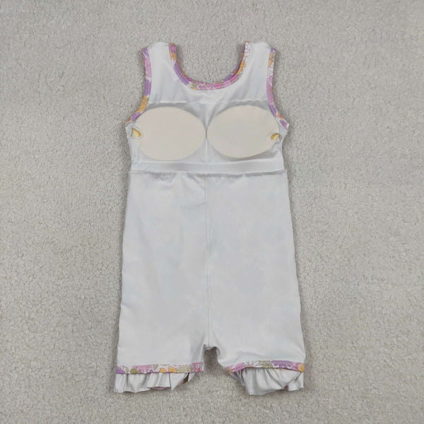 GSD3095 RTS toddler clothes flower girl yoga summer dress sports dresses