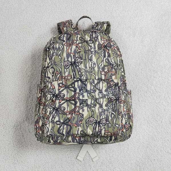 RTS BA0394 toddler backpack bow camo baby gift  school bag