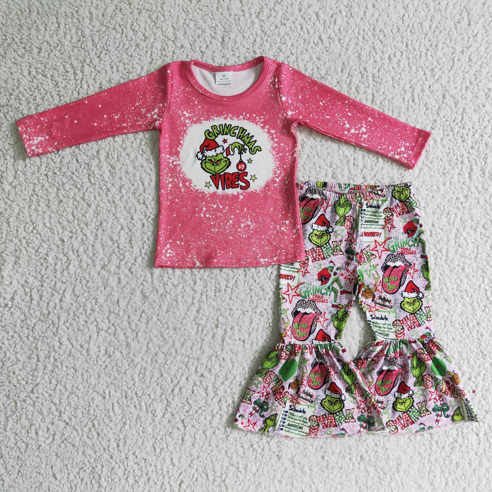 GLP0283 kids clothes girls cartoon christmas outfits