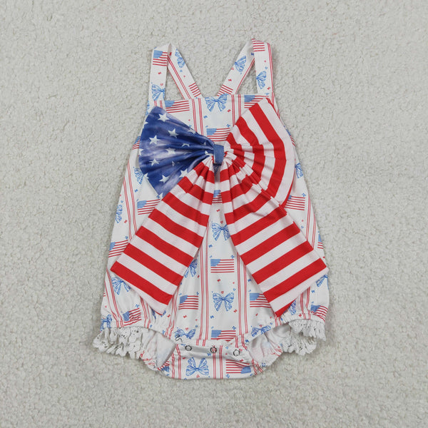 SR3862 RTS baby girl clothes star toddler girl 4th of July summer bubble