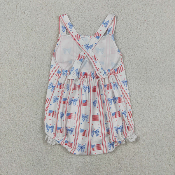 SR3862 RTS baby girl clothes star toddler girl 4th of July summer bubble