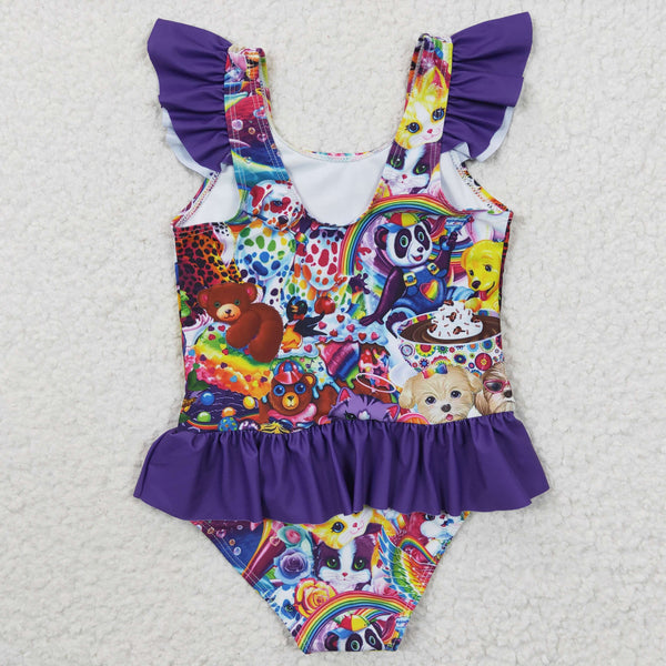 S0041 baby girl clothes cartoon swimsuit swimwear