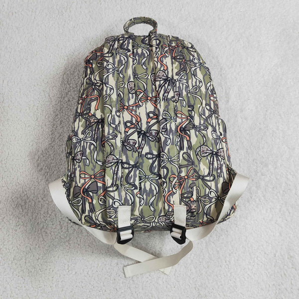RTS BA0394 toddler backpack bow camo baby gift  school bag
