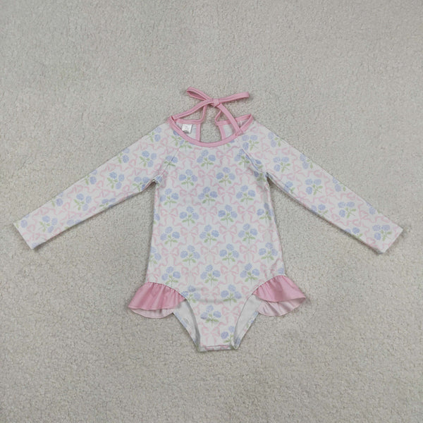 S0655 RTS baby girl clothes flower girl summer swimsuit beach wear